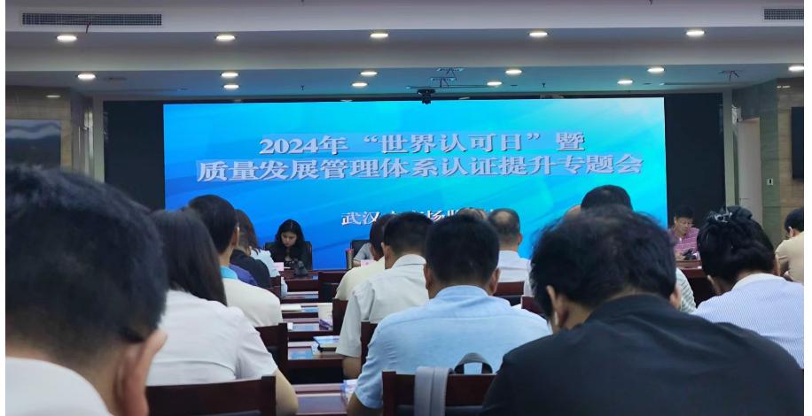 HXQC在武漢市2024年質量發展管理體系認證提升專題會議上介紹經驗